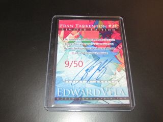 2019 FRAN TARKENTON VIKINGS SKETCH CARD LIMITED 9/50 SIGNED BY EDWARD VELA 2
