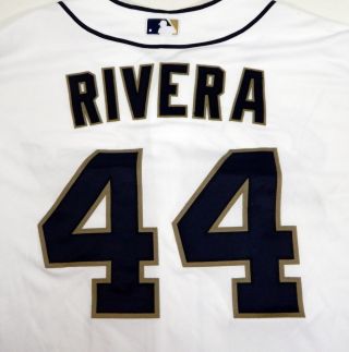 2015 San Diego Padres Rene Rivera 44 Game Issued White Jersey 6