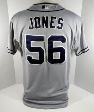 2012 San Diego Padres Jimmy Jones 56 Game Grey Jersey 48 Patch