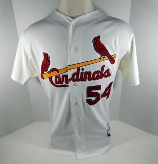 2011 St.  Louis Cardinals Jaime Garcia 54 Game Issued White Jersey 2