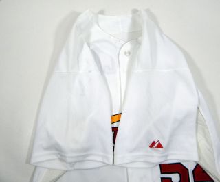 2011 St.  Louis Cardinals Jaime Garcia 54 Game Issued White Jersey 3