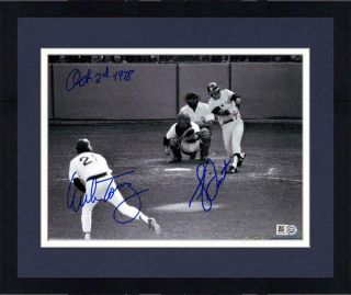 Framed Bucky Dent & Mike Torrez Signed 1978 Home Run 8x10 Photo & Insc By Torrez