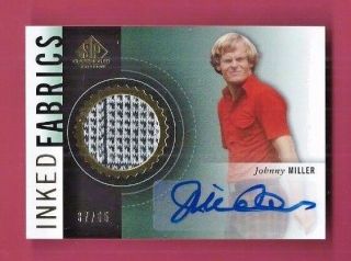 Johnny Miller 2013 Autograph Sp Inked Fabrics,  Jersey Relic Ser D /65