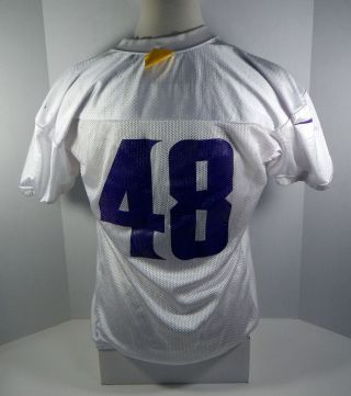 2013 Minnesota Vikings Zach Line 48 Game Issued White Practice Jersey Nc00326