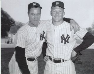 Mickey Mantle And Hank Bauer 8x10 Photo York Yankees