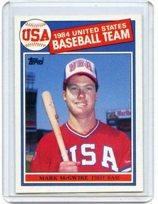 1985 Topps Baseball 401 Mark Mcgwire Rookie Card Rc,  A 