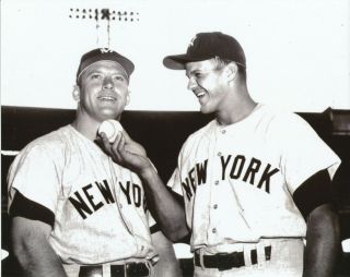 Mickey Mantle And Bill Skowron 8x10 Photo York Yankees
