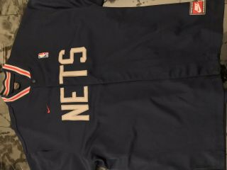Vintage Nike Jersey Nets 2xl Warm Up Shooting Jersey Shirt Jacket Nba