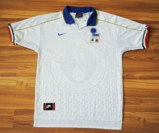 Size M Italy National Team 1995/1996 Away Football Shirt Jersey Camiseta Maglia