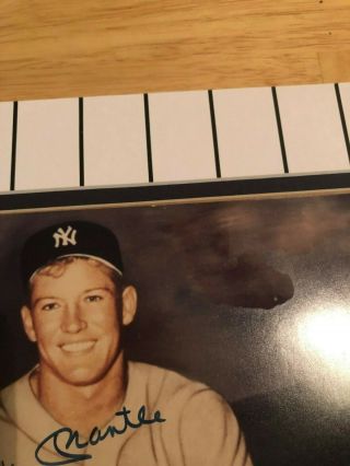MICKEY MANTLE NY Yankees Signed Autographed Gallo Print w 16x20 Mat Beckett LOA 6