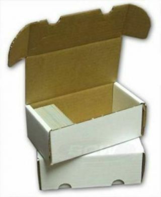 (10) 400 Ct.  White Cardboard Storage Boxes Football Baseball Trading Cards