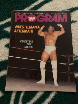 Wwf Program 124 Hulk Hogan Brutus Beefcake Wwe Rock N Wrestling