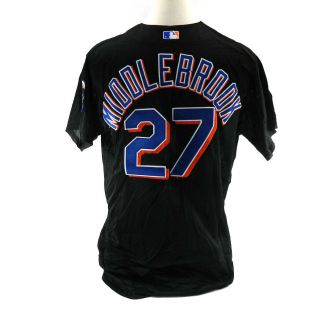 York Mets Jason Middlebrook 27 Game Issued Possibly Game Black Jersey