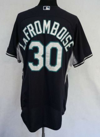2014 Seattle Mariners Bobby Lafromboise 30 Game Issued Bp Navy Jersey