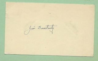 Jim Konstanty Autograph Signed Usps Postcard Mlb Postmark 02 - 17 - 1952