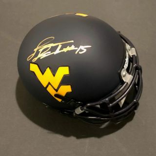 West Virginia Mountaineers,  James Jett Signed Riddell Mini Helmet W/jsa