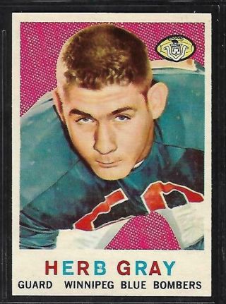 1959 Topps Cfl Football: 6 Herb Gray,  Winnipeg Blue Bombers