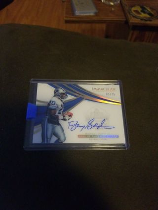 2018 Immaculate Barry sanders HOF Auto 5/15= Jersey Number Sick Card 2