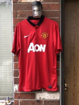Manchester United Jersey Large 2013 2014 Home Shirt