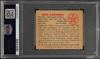 1950 Bowman SETBREAK Eddie Robinson 18 PSA 9 (PWCC) 2