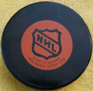 Montreal Canadiens Vintage 1980s Nhl Hockey Puck Inglasco Official Game Puck Gem