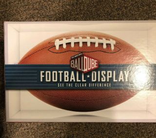 Ballqube Football Holder Sports Memorabilia Display Case Box