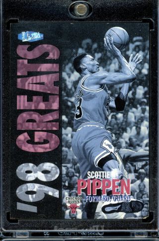 1997 - 98 Fleer Ultra Platinum Medallion Scottie Pippen 98 Greats /100
