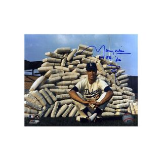 Maury Wills Signed La Dodgers 8x10 Photo W/ Dual 104 S.  B.  & 