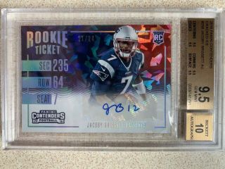 2016 Panini Contenders Jacoby Brissett Rc Cracked Ice Auto /24 Bgs 9.  5 10 Colts