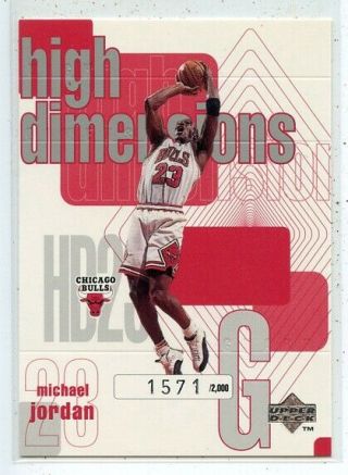 Michael Jordan 1997 Upper Deck High Dimensions Insert D 1571/2000 Chicago Bulls