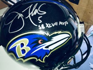Joe Flacco Signed Autographed Baltimore Ravens Fs Proline Helmet W Insc - Psa