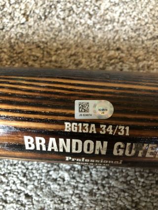 Brandon Guyer Game Bat,  Cleveland Indians MLB Auth 3