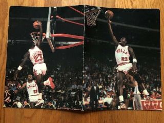 1985 86 Michael Jordan Nba Chicago Bulls Folder Rare Schedule Mcdonalds