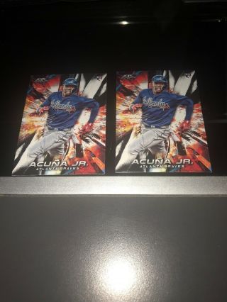 Ronald Acuna Jr 2018 Topps Fire Rookie X 2 Target Only