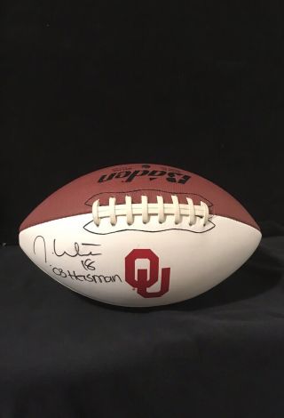 Oklahoma Sooners Ou Jason White Autographed Signed Football Heisman Winner 2003