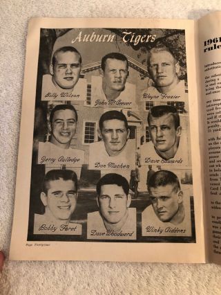 Auburn Vs Georgia 1961 Football Program Good Shape 6