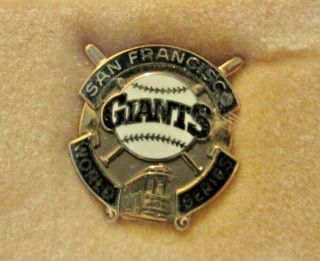1989 San Francisco Giants World Series Baseball Press Pin - Balfour Mlb