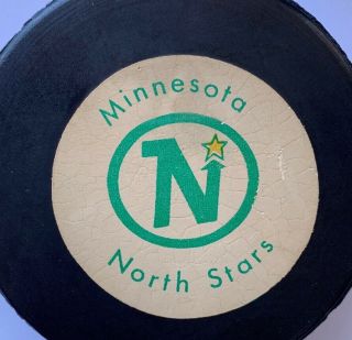 Minnesota North Stars 1970s RAWLINGS OFFICIAL SIZE PUCK Stamped Canada NHL 2