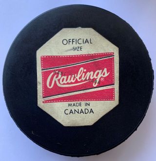 Minnesota North Stars 1970s RAWLINGS OFFICIAL SIZE PUCK Stamped Canada NHL 4