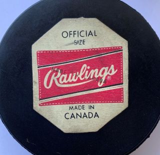Minnesota North Stars 1970s RAWLINGS OFFICIAL SIZE PUCK Stamped Canada NHL 5