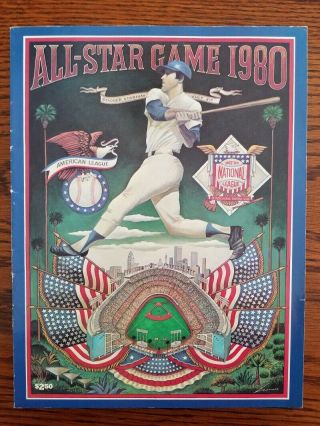 1980 All Star Game Dodger Stadium Official Program