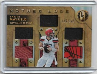 2019 Panini Gold Standard Mother Lode Baker Mayfield 126/149 Multi Relic Ml - 3