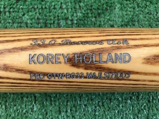 Cleveland Indians Korey Holland Game Baseball Bat