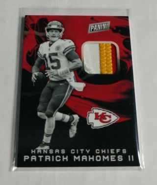 R16,  616 - Patrick Mahomes - 2019 Panini National - 3 Color Patch - Chiefs -