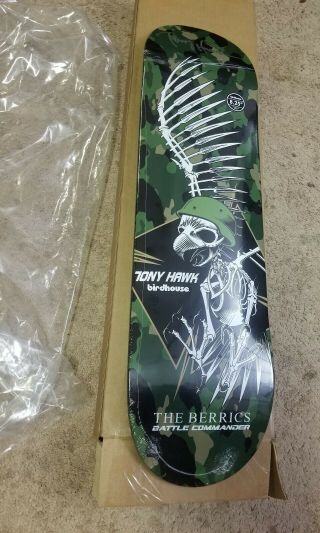 The Berrics Birdhouse Autographed Tony Hawk | Battle Commander Skateboard Deck