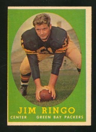 1958 Topps Football Jim Ringo 103 Packers Nearmint