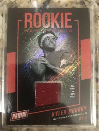 2019 Panini National Silver Packs Kyler Murray Rookie Memorabilia 48/50