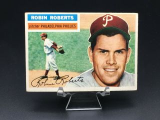1955 Topps Baseball Robin Roberts Hof (gray Back) Vg 180 Philadelphia Phillies