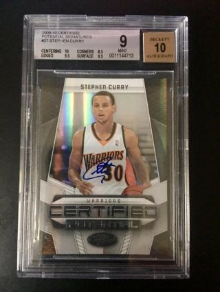 2009 - 10 Stephen Curry Rookie Auto Certified Potential Signatures Numbered 21/25