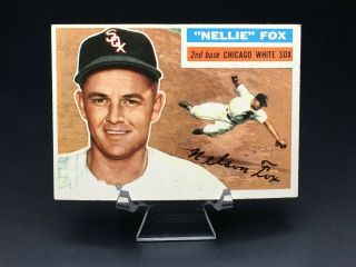 1956 Topps Baseball Nellie Fox Hof (gray Back) Vg - Ex,  118 Chicago White Sox